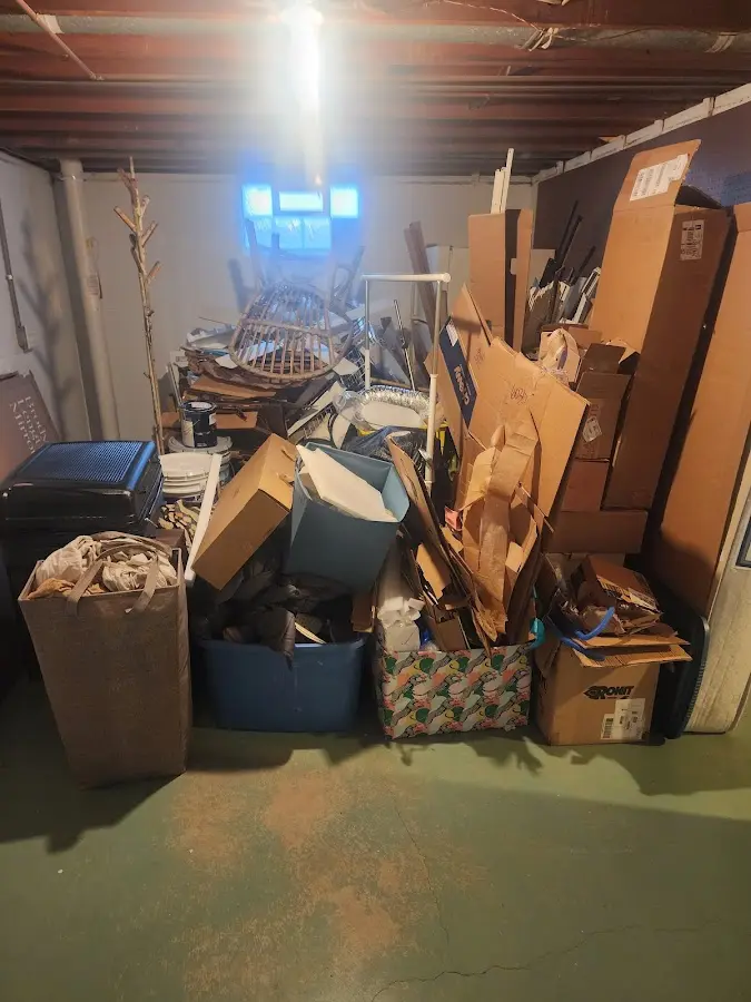 Roll-off dumpster container at job site for Construction Dumpster Rental in Fairfield